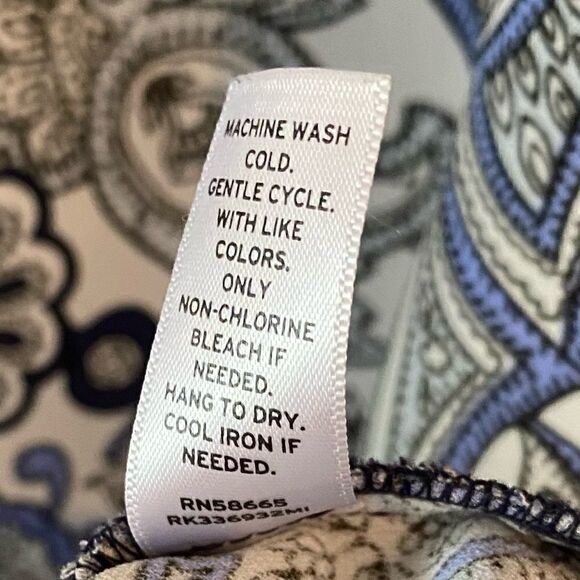 Susina Sz S Blue Paisley Sleeveless Casual Tank Summer Flowy Relaxed Dress - Picture 6 of 7